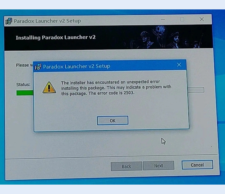 错误代码2502/2503