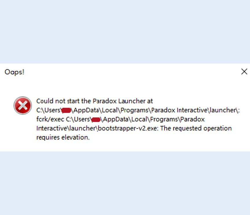 Could not start launcher